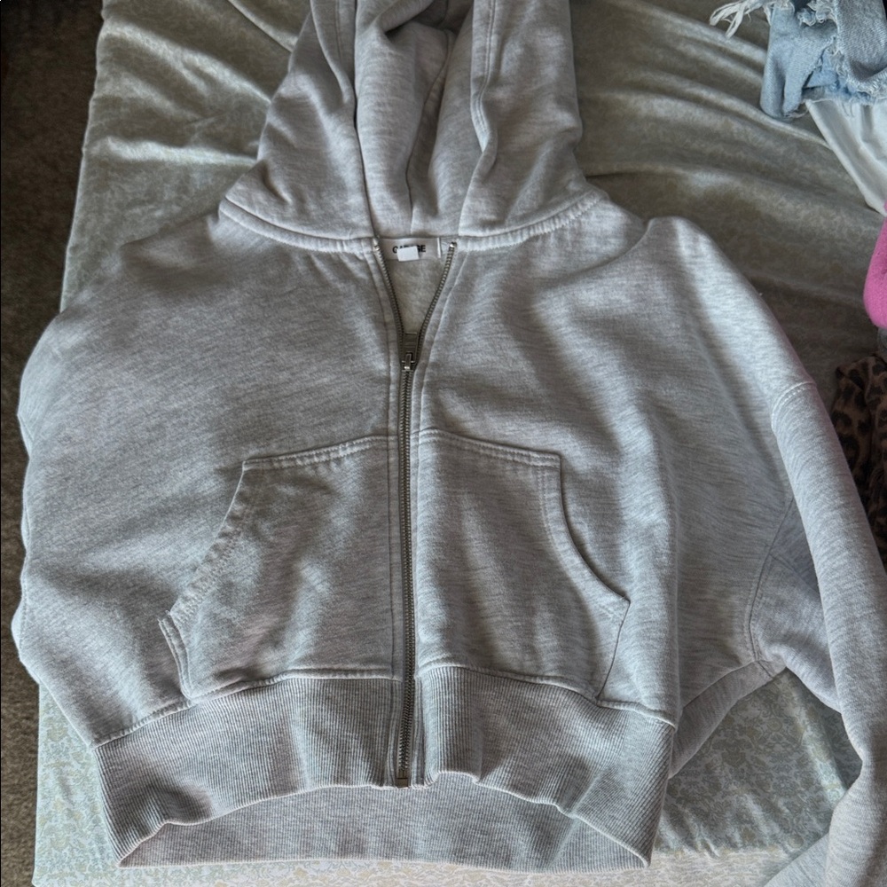 Gray Garage cropped  Hoodie